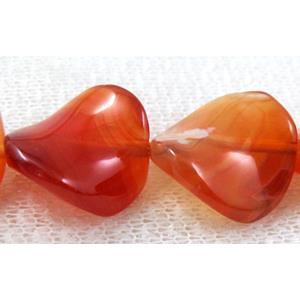 Natural Twist Coin red Agate beads, 16mm dia, 25pcs per st [GMTW03C07]