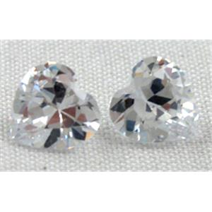 Cubic Zirconia heart diamond, clear, 10x10mm [GMZ06C01-10MM]
