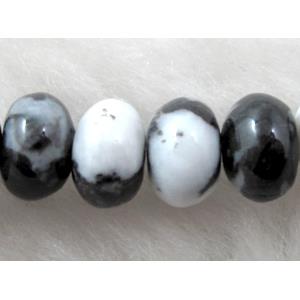 Zebra Jasper rondelle beads, 12x16mm, 33pcs per st [GMZS04-12X16MM]