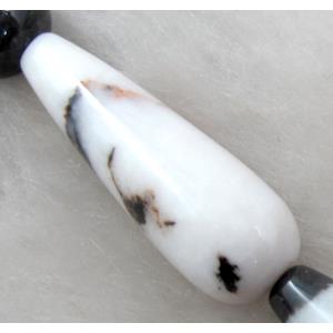 Zebra Jasper teardrop beads, 10x30mm, 13pcs per st [GMZS07]