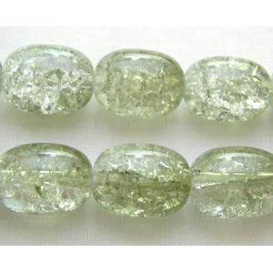 Crackle Glass Beads, barrel, 12x16mm, 50pcs per st [GSC12X16MM17]