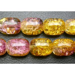 Crackle Oval Glass Beads, 12x16mm, 50pcs per st [GSC12X16MM04]