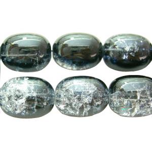 Crackle Glass Beads, barrel, 12x16mm, 50pcs per st [GSC12X16MM14]