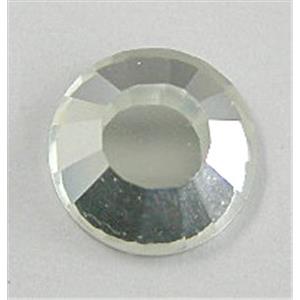 faceted Crystal Glass Beads, flat back, clear, 12mm dia [GSFB01-12MM]