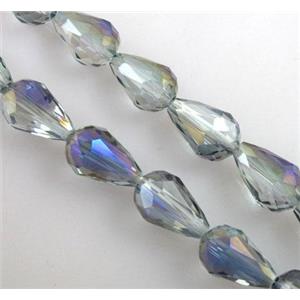 chinese crystal glass bead, faceted drip, 10x15mm [GSFD15C04]