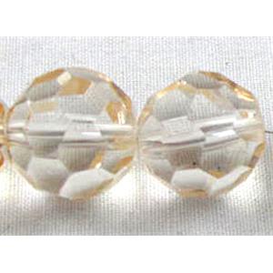 handmade 32 faceted round Glass Beads gold champagne, 16mm dia, 22pcs per st [GSFRD04-16MM]