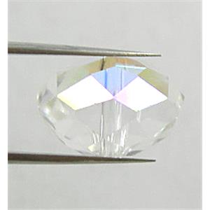 Chinese Crystal Beads, Faceted Rondelle, Clear, 6mm dia, 100pcs per st [GSICC01C01-6MM]