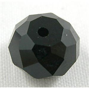 Chinese Crystal Beads, Faceted Rondelle, Jet, 6mm dia, 100pcs per st [GSICC01C04-6MM]