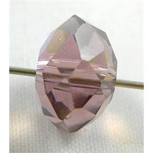 Crystal Glass, Faceted Rondelle Beads, Purple, 8mm dia, 72pcs per st [GSICC01C05-8MM]