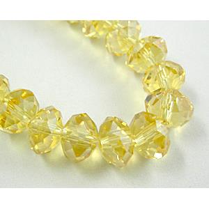Gold Chinese Crystal Beads, faceted rondelle, 6mm dia, 100pcs per st [GSICC01C06-6MM]