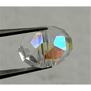Chinese Crystal Beads, faceted rondelle, Clear AB-Color, 10mm dia, 72pcs per st [GSICC01C12AB-10MM]
