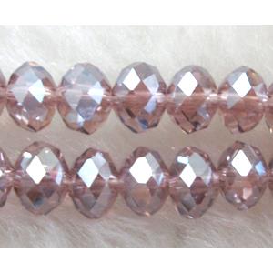 Chinese Crystal Beads, Faceted Rondelle, light purple AB color, 10mm dia, 72pcs per st [GSICC01C24AB-10MM]