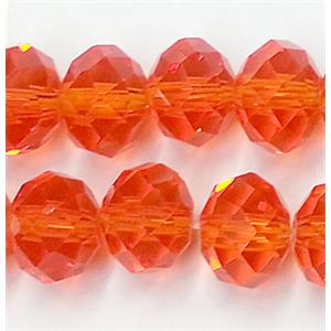 Chinese Crystal Beads, Faceted Rondelle, red, 8mm dia, 72pcs per st [GSICC01C44-8MM]