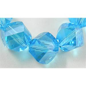 Chinese Crystal Beads, Twist, Sapphire, 8mm dia [GSICC02C06]