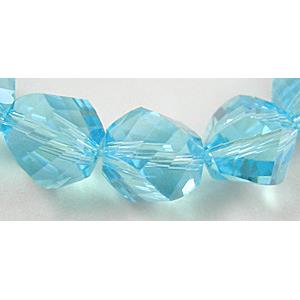 Chinese Crystal Beads, Twist, Aquamrine, 8mm dia [GSICC02C08]