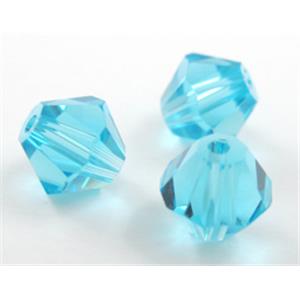 Chinese Crystal Beads, bicone, aqua, 6mm [GSICC03C8606]