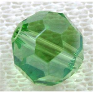 Chinese Crystal Beads, Faceted Round, Green, 10mm dia [GSICC04C03-10MM]