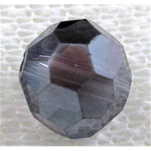 Crystal Glass, Faceted Round Beads, purple, 8mm dia [GSICC04C08-8MM]
