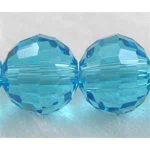 Crystal Glass Beads, 96 faceted round, aqua, 12mm dia [GSICC06C06-12MM]