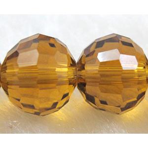 Crystal Glass Beads, 96 faceted round, Golden, 8mm dia [GSICC06C07-8MM]