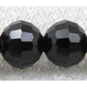 black Chinese Crystal Glass Beads, 96 faceted round, 8mm dia [GSICC06C08-8MM]