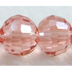 Crystal Glass Beads, 96 faceted round, rose-red, 8mm dia [GSICC06C09-8MM]