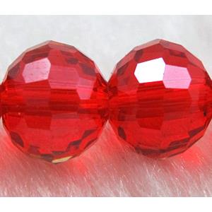 Crystal Glass Beads, 96 faceted round, ruby, approx 10mm dia, 72pcs per st [GSICC06C10-10MM]