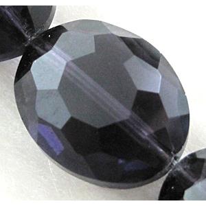 Crystal Glass Beads, faceted, Deep purple, 16x20mm, 18pcs per st [GSICC07C03]