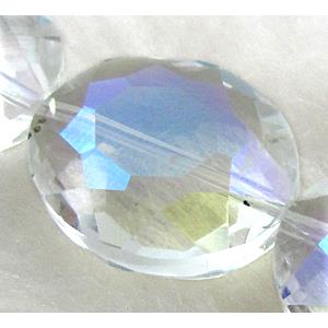 Crystal Glass Beads, faceted, Clear AB color, 16x20mm, 18pcs per st [GSICC07C05]