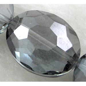 Crystal Glass Beads,  faceted, Gray, 16x20mm, 18pcs per st [GSICC07C06]