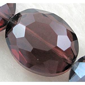 Crystal Glass Beads, faceted, Purple, 16x20mm, 18pcs per st [GSICC07C09]