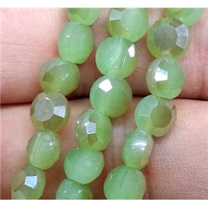 Chinese crystal glass bead, faceted flat round, approx 6mm dia, 72pcs per st [GSICC100]