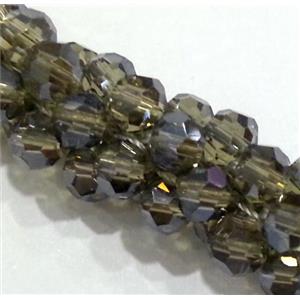 handmade braided chain with chinese crystal glass bead, faceted, approx 4mm bead, 21cm length [GSICC103]
