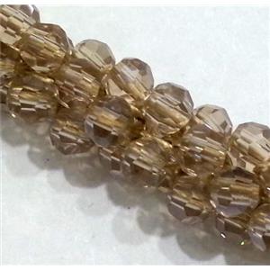 handmade braided chain with chinese crystal glass bead, faceted, approx 4mm bead, 21cm length [GSICC107]