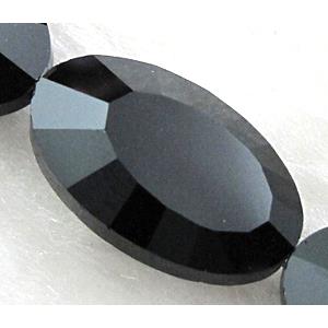 Crystal Glass Beads, faceted, black, 13x21mm, 20pcs per st [GSICC10C02]