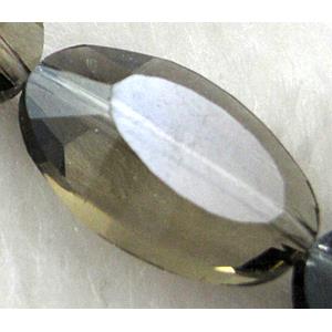 Crystal Glass Beads, faceted, Gray, 13x21mm, 20pcs per st [GSICC10C12]
