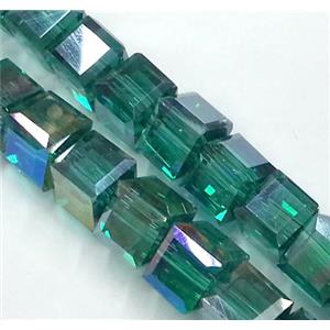 Chinese crystal glass bead, faceted cube, approx 4x4x4mm, 100pcs per st [GSICC118-4MM]