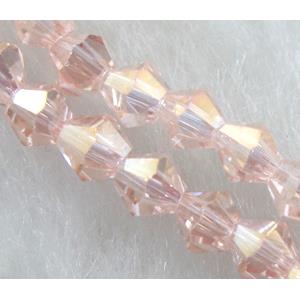 Chinese Crystal Beads, Faceted bicone, AB color, 4mm dia, 120pcs per st [GSICC14C03AB]