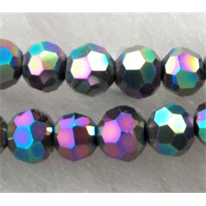 Chinese Glass Crystal Beads, Faceted Round, rainbow, 4mm dia, approx 100pcs per st [GSICC16C10AB]