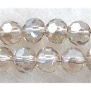 Chinese Crystal Beads, Faceted Round, silver champagne, 4mm dia, approx 100pcs per st [GSICC16C15]