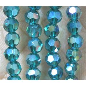 Chinese crystal glass bead, faceted round, 4mm dia, 100pcs per st [GSICC188]