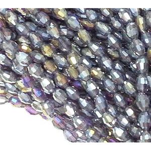 Chinese Crystal Glass Beads, faceted barrel, 6x8mm, 72pcs per st [GSICC18C10-6X8MM]