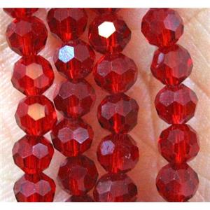Chinese crystal glass bead, faceted round, 4mm dia, 100pcs per st [GSICC191]