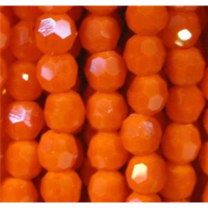 Chinese crystal glass bead, faceted round, 4mm dia, 100pcs per st [GSICC193]