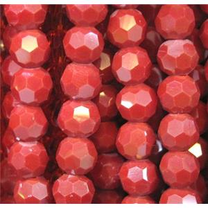 Chinese crystal glass bead, faceted round, 4mm dia, 100pcs per st [GSICC194]