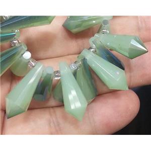 Chinese crystal glass bead, faceted teardrop, approx 8x20mm, 100pcs per st [GSICC197]