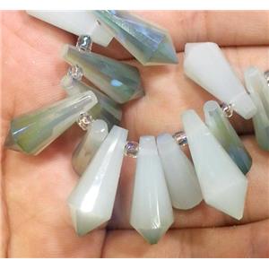 Chinese crystal glass bead, faceted teardrop, approx 8x20mm, 100pcs per st [GSICC199]