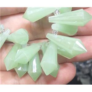 Chinese crystal glass bead, faceted teardrop, approx 8x20mm, 100pcs per st [GSICC200]