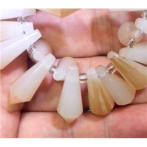 Chinese crystal glass bead, faceted teardrop, approx 8x20mm, 100pcs per st [GSICC201]