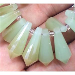 Chinese crystal glass bead, faceted teardrop, approx 8x20mm, 100pcs per st [GSICC204]